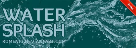 Efeito Photoshop Cool Water Splash Brush Set