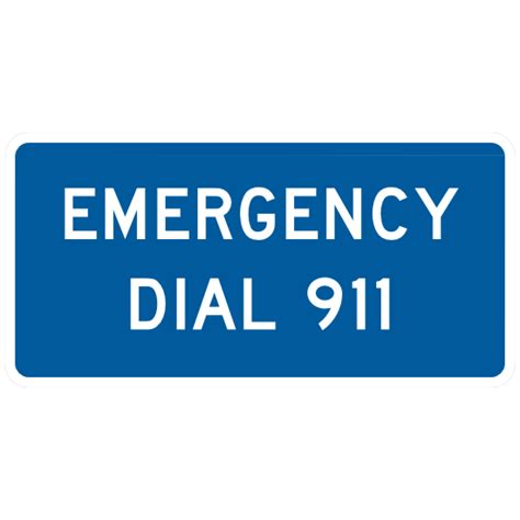 Emergency Dial 911 Sticker