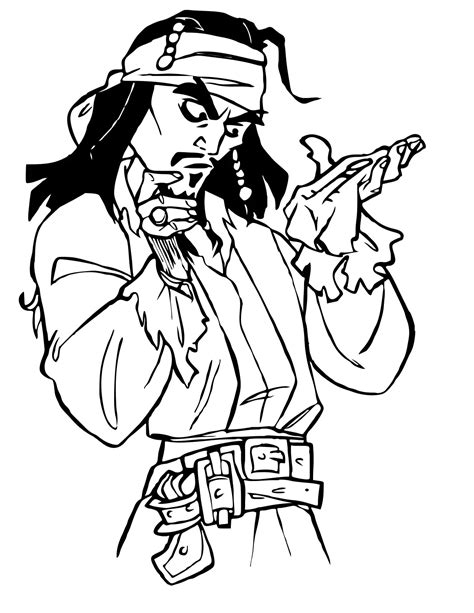 Picture Of Jack Sparrow Coloring Pages Coloring Cool