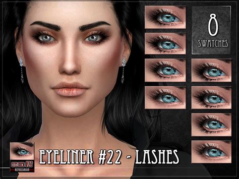 The Sims Resource Eyeliner 22 Lashes