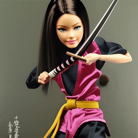 Barbie Wearing A Ninja Costume · Creative Fabrica