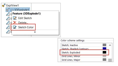 Specifying A Color For An Explode Line What S New In Solidworks