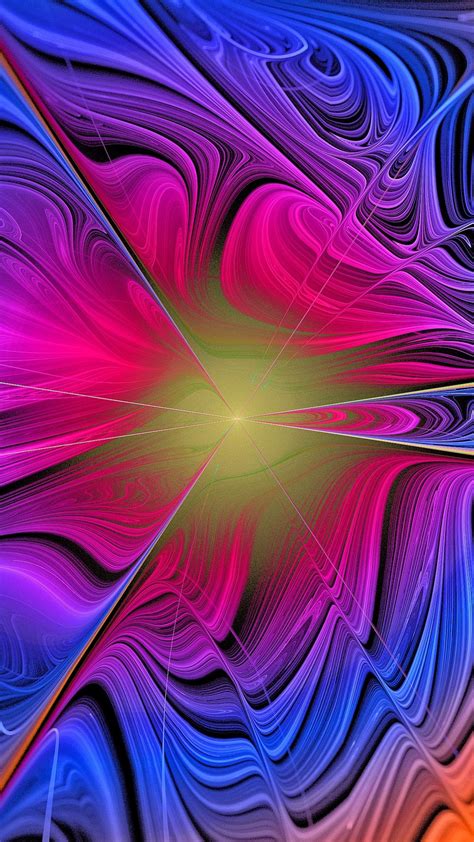 Download Wallpaper 938x1668 Lines Multi Colored Wavy Bright Iphone 8