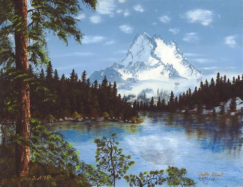 Mountain And Lake Painting By Paul Phyllis Stuart Pixels