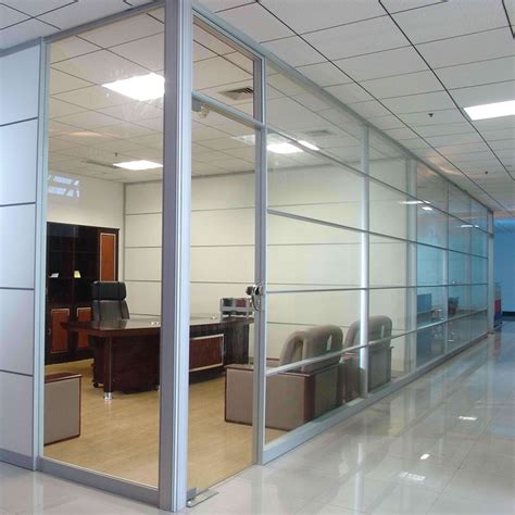chengdu custom office glass partition wall aluminum alloy frosted tempered soundproof glass wall