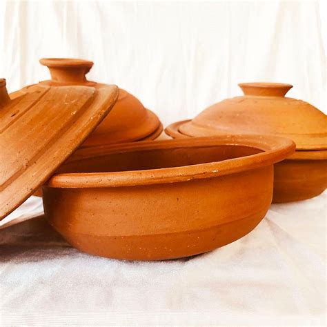Clay Pot For Cooking With Lid Natural Handmade Cooking Clay Etsy