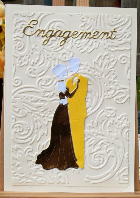 Couples Engagement Card Cream Couples Handmade Homemade Etsy Uk