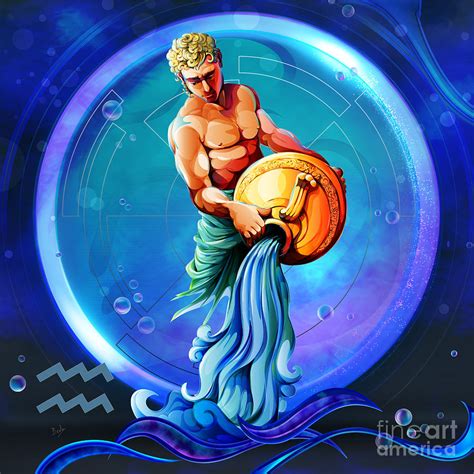Horoscope Signs Aquarius Digital Art By Peter Awax Fine Art America