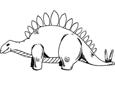 Dibujo De Estegosaurio De Perfil Para Colorear Dibujos De Dinosaurios