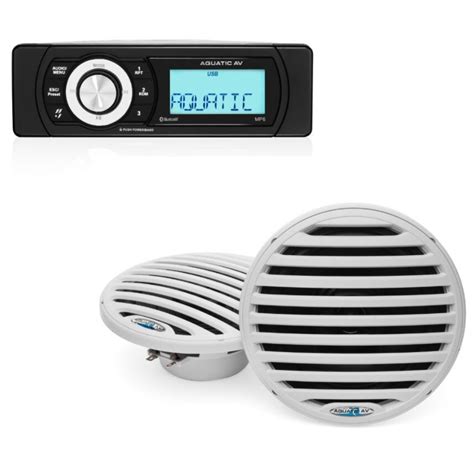 Aquatic Av Es Am Fm Radio Receiver Usb Port Bluetooth Shallow Mount