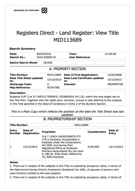 Scotland Land Registry Searches Land Register