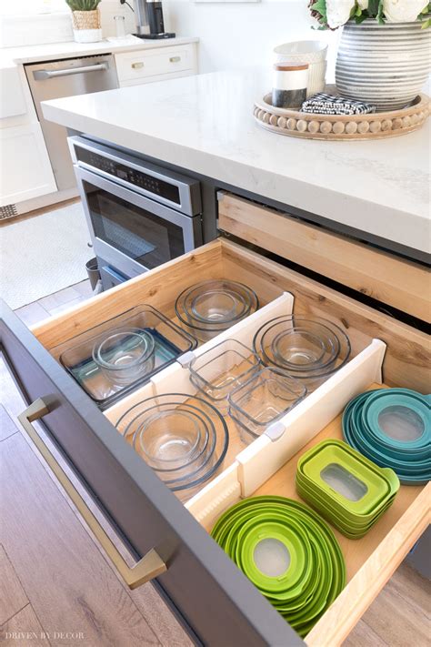 Here's a kitchen storage and organization ides: 8 Budget-Friendly Kitchen Organization Ideas! | Driven by Decor