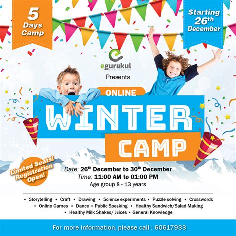 Online Winter Camp For Kids From 26th December