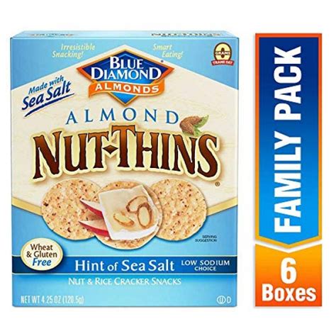 Blue Diamond Almonds Nut Thins Gluten Free Cracker Crisps