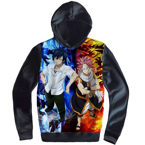 Free Shipping Anime Manga Fairy Tail Thick Sweatshirt Hoodies Men 001