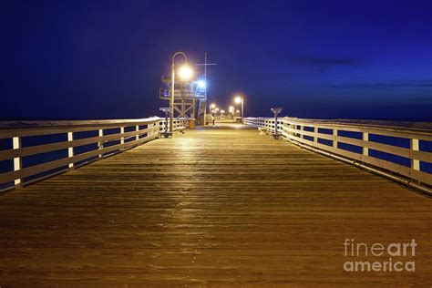 San Clemente Pier At Night Picture Photograph By Paul Velgos Fine Art