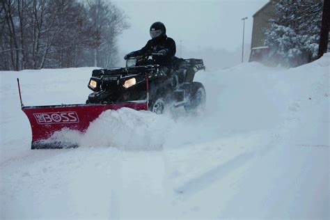 The Boss 5 Foot Poly Straight Blade Atv Plow Features Low Profile
