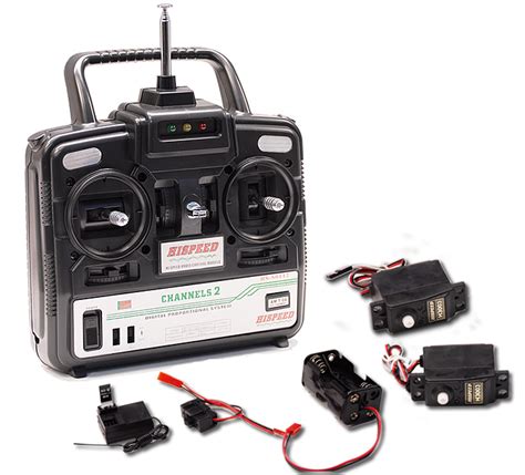 Hispeed 2 Channel Rc Transmitter Kit Txrx2 Servos And Battery Tray