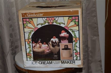 Sunbeam Ice Cream And Frozen Dessert Maker 4 Quart Easy To Clean Clear