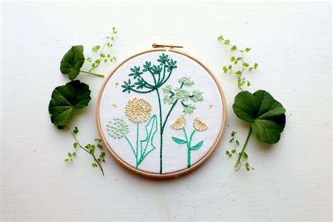 Links preceded by a plus sign (+) require free registration (to that particular site, not to embroidery. ild flower embroidery stitch sampler kit Spring colours