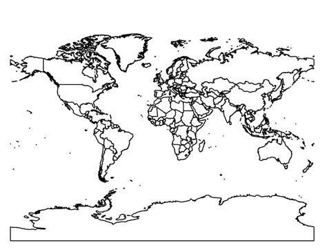 World Map Coloring Printable