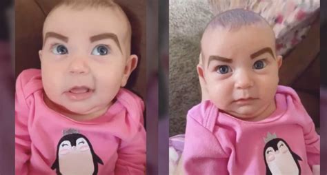 Mom Draws Evil Eyebrows On Her Baby And Posts To Tiktok