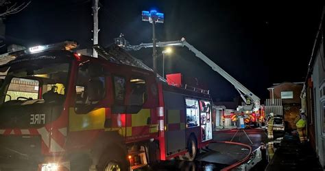 Footage Shows Firefighters Tackling Blaze At