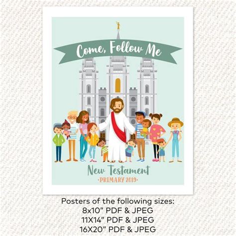 Printable Come Follow Me New Testament Lds 2019 Etsy Lds Primary