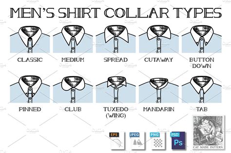 Shirt Collars Types Custom Designed Illustrations Creative Market