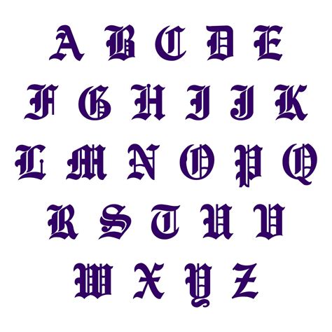 Free Printable Old English Alphabet Stencils Printable Templates