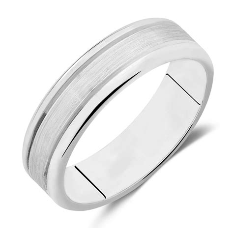 Mens custom wedding band 1.87 twc round brilliant cut diamonds 14kt white gold. Men's Wedding Band in 10kt White Gold