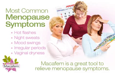 Top Most Common Menopause Symptoms Macafem Com