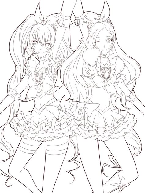 Anime Line Art Coloring Pages At Getdrawings Free Download