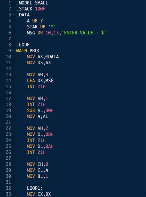 Solved Here Is A Code Screenshot In Assembly Language For Chegg Com