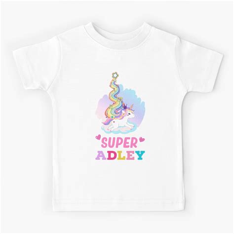 A For Adley Super A Is For Adley Rainbow Unicorn Cute Birthday