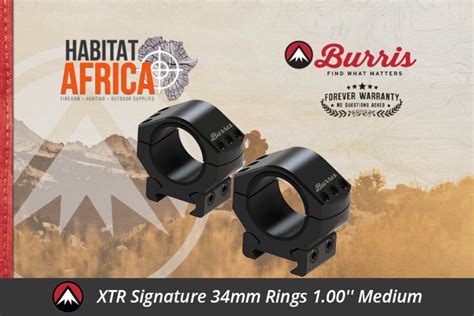 Burris Xtr Signature 34mm Rings 100 Low Height