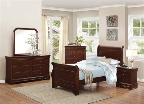 What color bedroom furniture for a girl's room/boy's room? Abbeville 1856 4Pc Kids Bedroom Set in Cherry by Homelegance