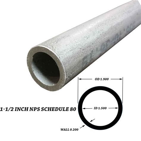 316 Stainless Steel Pipe 1 12 Inch X 12 Sch 80s 19 Od X 15 Id