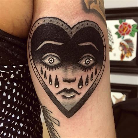 Crying Heart By Giannaphillips At Sevenswordstattoocompany In