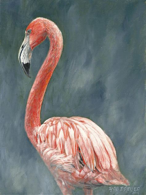 Pink Flamingo Painting By Dreyer Wildlife Print Collections