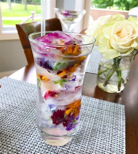 Edible Flower Ice Cubes Recipe Vibrant And Colorful A Busy Kitchen