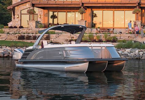 QX Series Fiberglass Luxury Pontoon Boats By Bennington