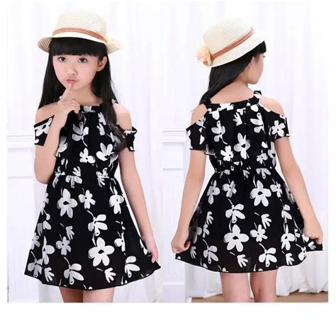 Big Girl Dresses Summer 2017 New Childrens Clothing Kids Flower Dress