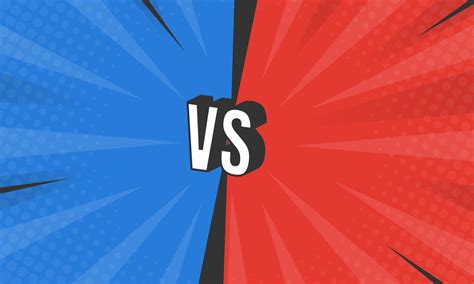 Versus Vs Letters Fight Backgrounds In Flat Comics Style Design With