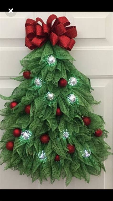Mesh Christmas Tree Christmas Wreaths With Lights Noel Christmas