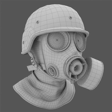Army S10 Gas Mask 3d Turbosquid 1264254
