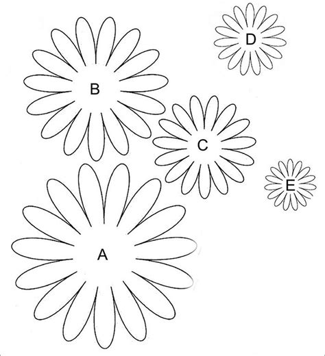 Free Templates Free And Premium Templates Felt Flower Template