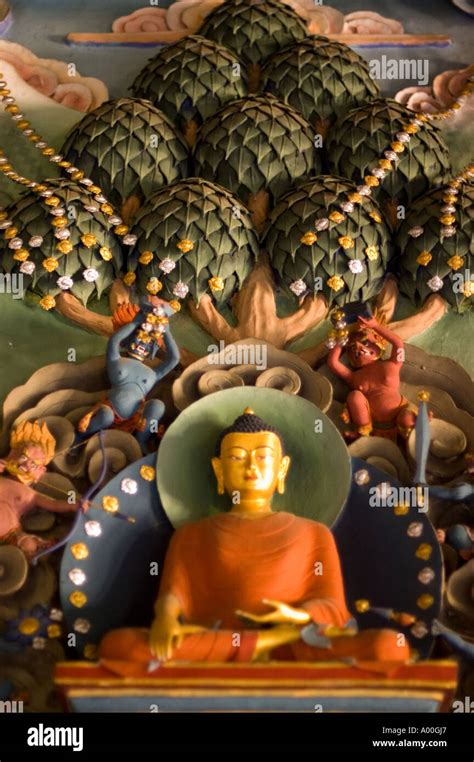 Buddha Meditating In Bodh Gaya Under Bodhi Tree To Achieve Enlightment