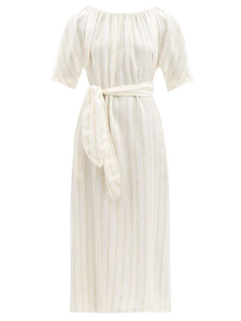 Mara Hoffman Amia Darted Lyocell Blend Midi Dress White Coshio Online Shop