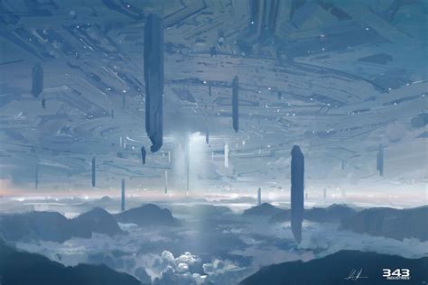 Requiem Ceiling Characters And Art Halo 4 Fantasy Landscape